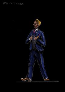 Figurinen von Tilmann von Blomberg zu "Don Giovanni"